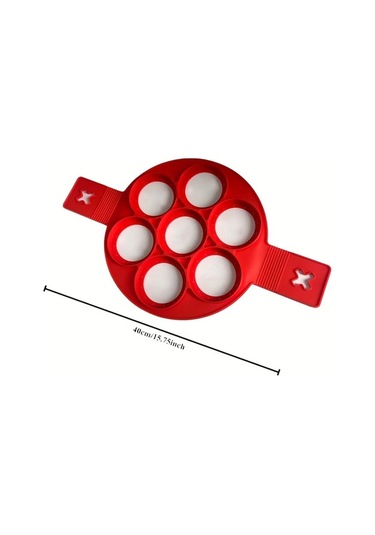 Sunshine011 Kırmızı Yapışmaz Silikon Krep Kalıbı - Kalp, Yıldız, Çiçek Şekilleri, Kolay Çevrilir, Bulaşık Makinesinde Yıkanabilir