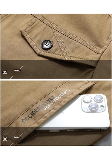 Sımıcg Sonbahar Erkek Ceket Büyük Beden Pamuklu Ceket Siyah