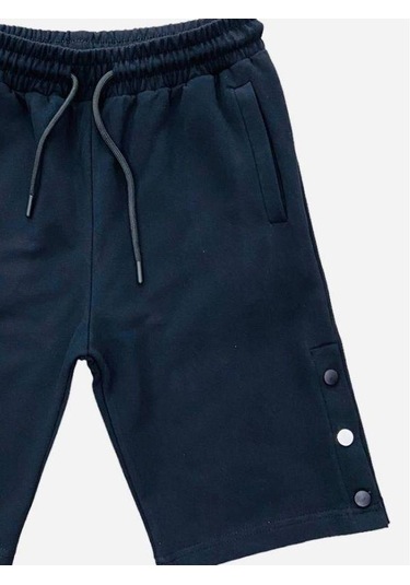 Çocuk Çıtçıtlı Şort-14547 Siyah