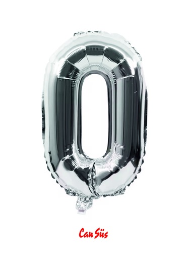 Harf Folyo Balon Gümüş 100cm 40 Inç O