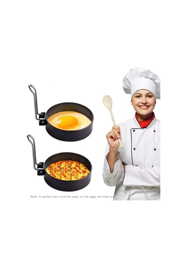 Wezone 3'lü Paslanmaz Çelik Yumurta Kalıbı - Pişirme Formu: Omlet, Burger, Patates Kekleri İçin Dayanıklı Ve Temizlenmesi Kolay Çok Renkli