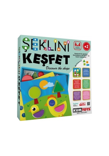Kumtoys Şeklini Keşfet+Diytoy Manyetik Tangram 2'Li Muhteşem Eğit