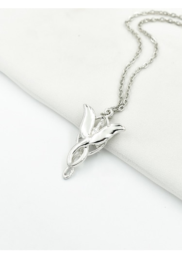 Brezza Lusso Jewelry Gümüş Kaplama Akşam Yıldızı Evenstar- Arwen Kolye - M248 Çok Renkli