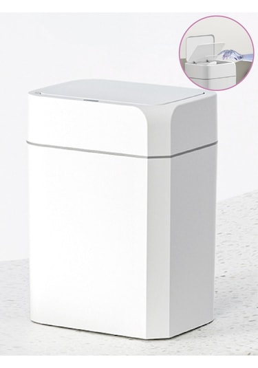 Otomatik Sensörlü Çöp Kovası Beyaz 18 Lt 4147-02 Beyaz