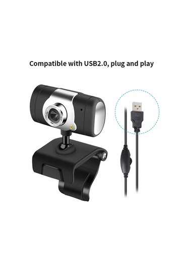 Youtek Hxsj A847 Usb Web Kamerası - 480p Çözünürlük, Mikrofonlu, Manuel Odaklama, Siyah
