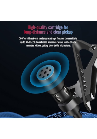 Reedark Takstar Tcm-400 Kablosuz Klips Mikrofon - 5m Uzun Kablolu, Canlı Yayın Ve Video Çekimleri İçin