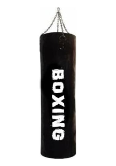 120 x 32 CM Boş Kum Torbası Zincirli ve Tavan Askı Aparatı Siyah