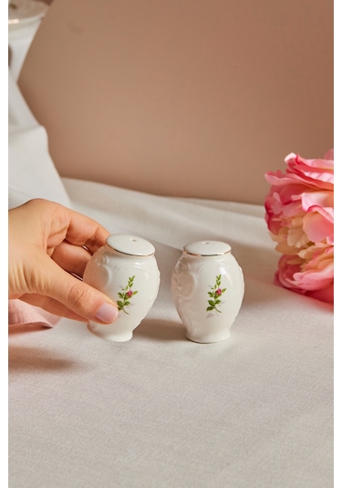 Karaca Vintage Rose Tuzluk Biberlik 7 Cm Çok Renkli