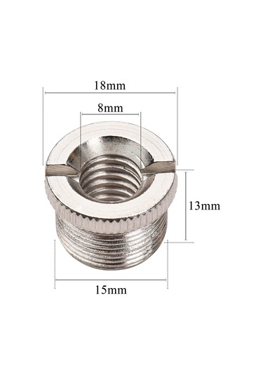 Honmex Mikrofon Sandalyesi Dönüştürücü Somun 5/8" Erkekden 3/8" Kadına Tip 2 Metal Malzeme 1 Adet