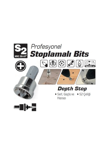 Sgs Stoplamalı Yıldız Bits Uç Ph2 x 25 Mm -