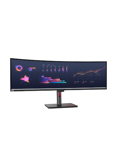 Lenovo Thinkvision P49w-30 63dbrat1tk 49" 60hz 4ms Hdmı+dp+usb-c+rj45 Hdr Uw-dqhd Ips Pivot Curved Vesa Monitör