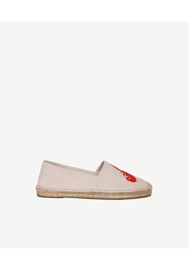 Yargıcı Yengeç Nakış İşlemeli Espadril 26ykay4030x 006 Ekru