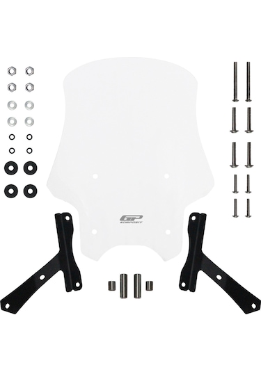 GP Kompozit Hero X-Pulse 200 2020-2024 Uyumlu Tur Camı Şeffaf 49 cm