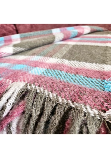 Çift Kişilik Pamuklu Battaniye 180x200 Cm 5037 Çok Renkli