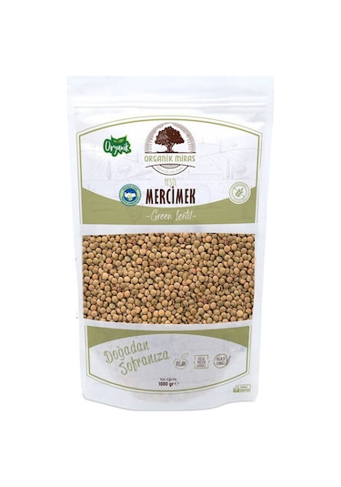 Organik Yeşil Mercimek 1kg