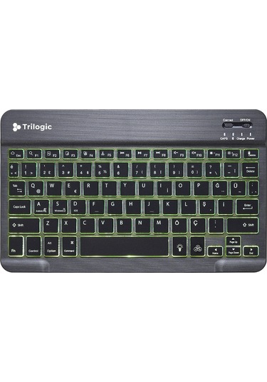Trilogic Bright KBT501 7 Renk Led Aydınlatmalı Kablosuz Bluetooth Klavye