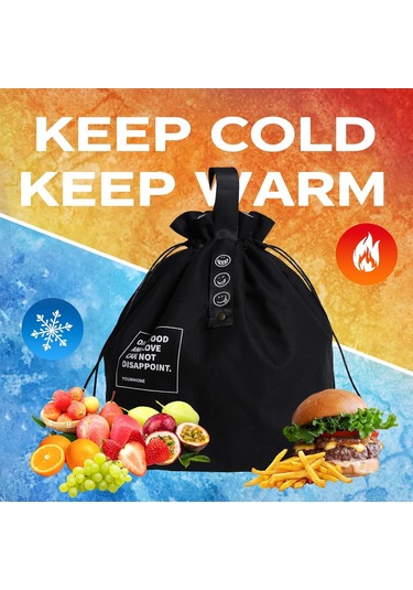 Hangfox Eko-friendly Kumaş Yemek Çantası - Isı Yalıtımı İle Taze Yemek Taşıma, Erkek Ve Kadın İçin Spor/okul/ofis Kullanıma Uygun