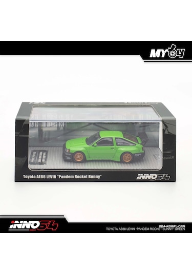 Inno 1/64 Toyota Ae86 Levin " Pandem Rocket Bunny" Green Çok Renkli