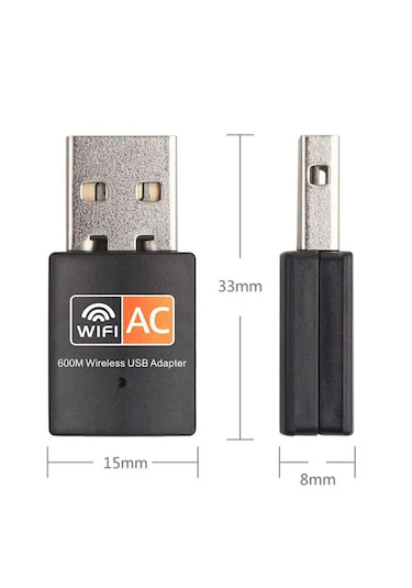 600 Mbps Usb Wifi Adaptörü Kablosuz İnternet Güçlendirici Tak Çalıştır Mini Dongle