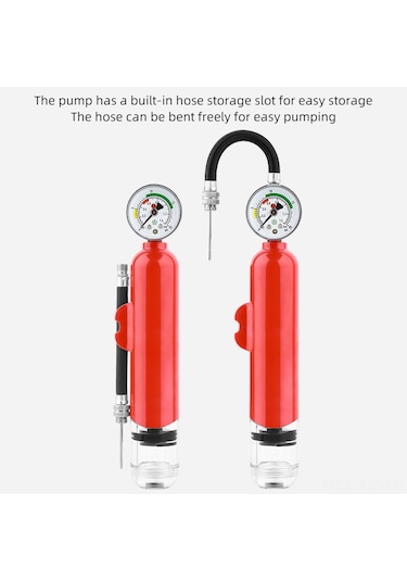 Ximistore9 Yeşil Mini Abs Hava Pompası - Spor Topları İçin 1.4bar Hızlı Şişirici, Taşınabilir 19.3cm