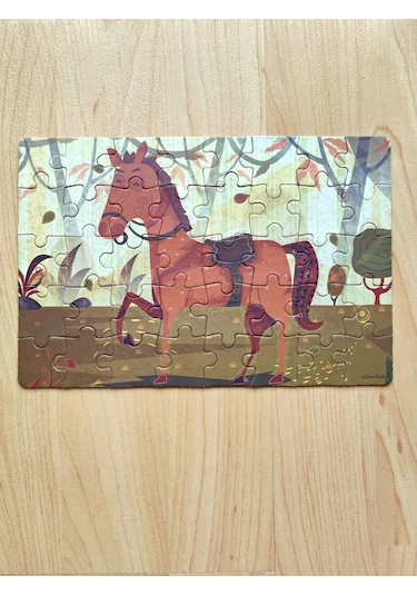 Doerkids Çiftlik Sevimli At Mini Puzzle 40 Parça 4 Yaş
