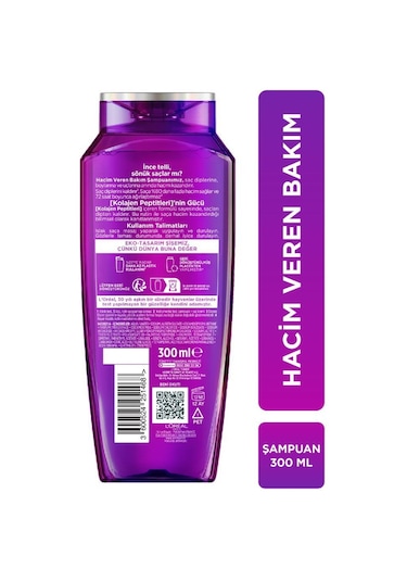 L'Oreal Paris Collagen Lifter Hacim Veren Saç Bakım Şampuanı 300 ML