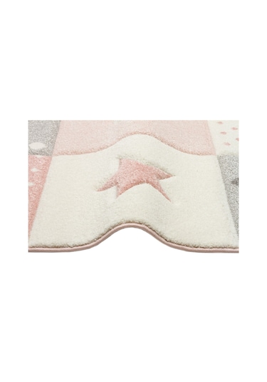 Eko Halı Eko Kids Kds 05 Grey Pınk Hav Toz Vermez Çocuk Odası Halısı