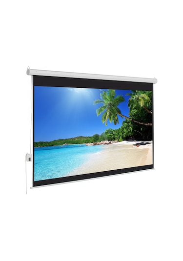 Sanper Sp-350 350X300 Motorlu Projeksiyon Perdesi 2 Adet Kumandalı