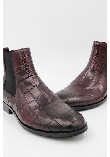Luciano Bellini Bj3001 Reptil Erkek Klasik Bot - Bordo-bordo Bordo Luciano Bellini Bj3001 Reptil Erkek Klasik Bot - Bordo-bordo Bordo