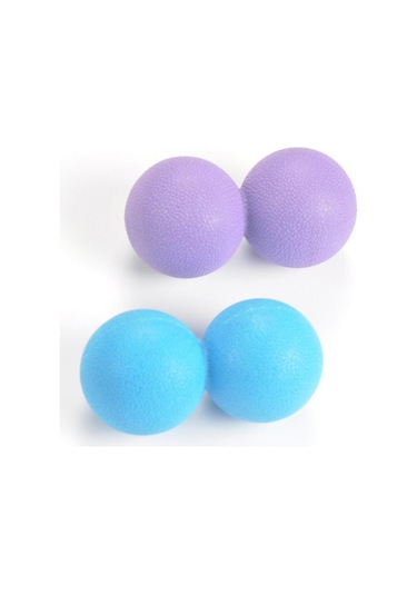 Homyl Çift Lakros Miyofasyal Masaj Topu Tetik Nokta Mavi Mavi