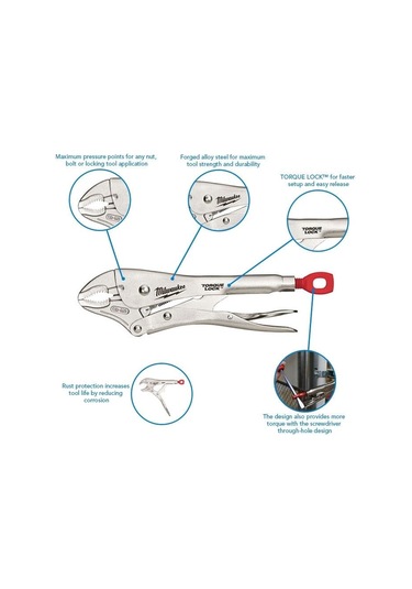 Milwaukee T48223421 Ağır Hizmet Tipi Torque Lock Ayarlı Pense 17