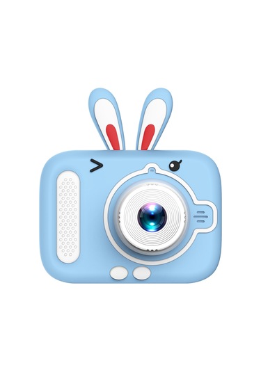 Vkemall Mavi Tavşan Desenli Çocuklar İçin Dijital Kamera - 1080p Video, 20mp Fotoğraf, 2.0" Ips Ekran, Oyun Ve Selfie Özellikleri, Dahili Li-poly Batarya