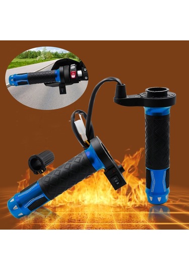 Cs-764a2 12v Motosiklet Scooter Alüminyum Alaşımlı Elektrikli El Kavrama Kapağı Isıtmalı Kavrama Gidon Mavi Diğer