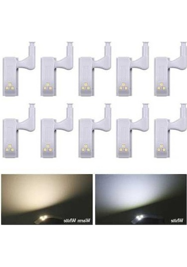 Opulentliving 10'lu Sensörlü Led Dolap Aydınlatma Lambası - Beyaz Mutfak Gardırop Kullanışlı Çözüm Diğer