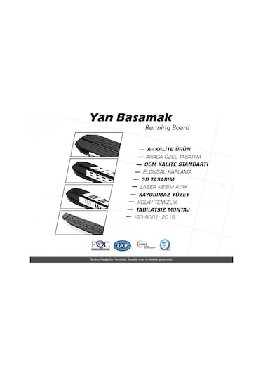 Ford Courier Araca Özel Yan Basamak Noktalı Model 2023 2024 2025 2026 2027