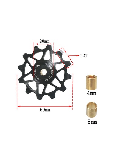 Teltree Bisiklet Metal Vites Değiştirici Rehberi - Seramik 12t Rulmanlı, Dağ Ve Yol Bisikletleri İçin Pürüzsüz Vites Geçişi Yeşil Yeşil