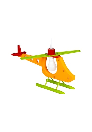 Çocuk Odası Helikopter Sarkıt Avize Renkli Tasarım / E27 Duy - Sarı Renk