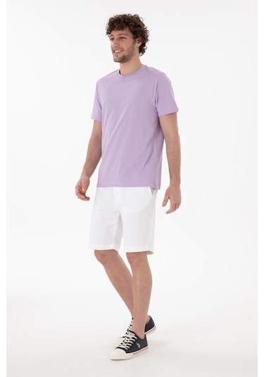 U.S. Polo Assn. Erkek Regular Fit Bisiklet Yaka Lila Basic Tişört 50305928-VR034 U.S. Polo Assn. Erkek Regular Fit Bisiklet Yaka Lila Basic Tişört 50305928-VR034