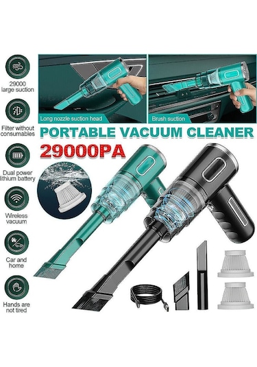 29000pa Güçlü Araba Elektrikli Süpürgesi Islak/kuru Kablosuz Güçlü Emiş El Tipi N3 29000pa-siyah Sjx