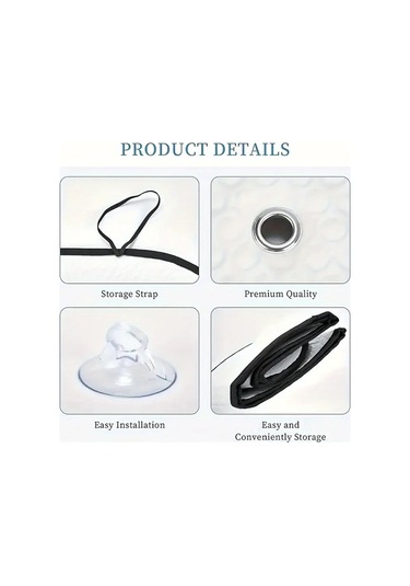 Chuangyinshop 1 Adet Panda Motosikletli Araba Güneşlik 130x70cm Uv Koruma Tüm Araçlar İçin