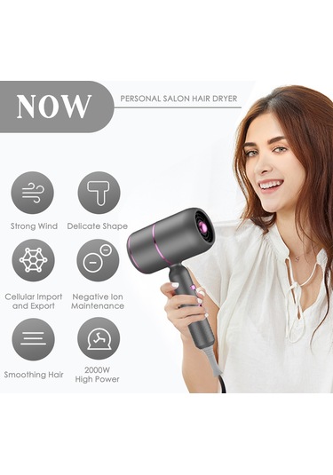 Elektrikli Saç Kurutma Makinesi Katlanır Yüksek Güçlü Ev Tipi Kuaför Sıcak Ve So