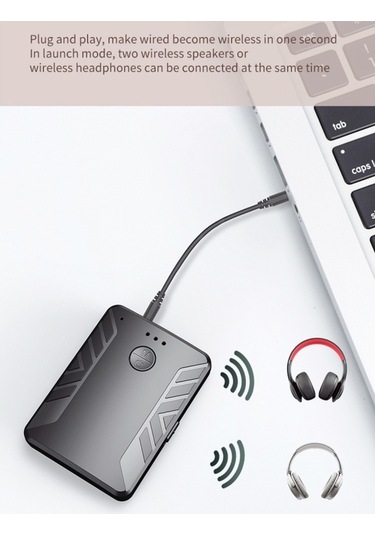 Sones T-19 Bluetooth 5.0 2'si 1 Arada Bluetooth Ses Adaptörü Alıcı Verici