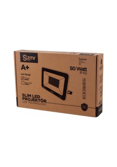 Zmr 50 Watt Smd Led Projektör Beyaz Işık Dış Mekan Aydınlatma