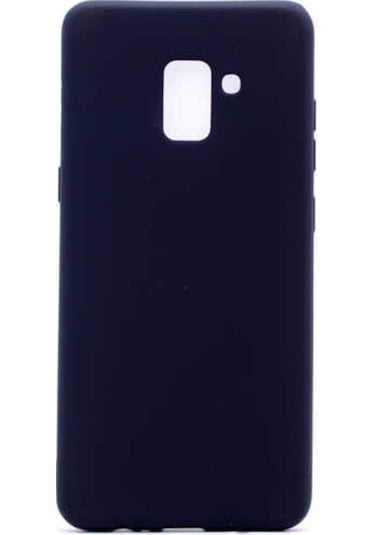 Samsung Uyumlu Galaxy A8 Plus 2018 Kılıf Zore Premier Silikon Kapak Siyah