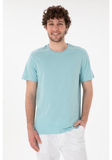 U.S. Polo Assn. Erkek Regular Fit Bisiklet Yaka Aqua Basic Tişört 50305928-VR007 U.S. Polo Assn. Erkek Regular Fit Bisiklet Yaka Aqua Basic Tişört 50305928-VR007