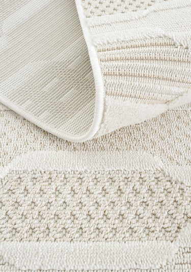 Cool Halı Ares 8801 Krem Yolluk Antre Hol Koridor Halısı Yatak Odası Halı Bukle Kesme Halı Yolluk