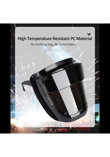 Skycity Koyu Siyah Büyük Boy Elektrik Kaynaklı Maske, Çift Katlı Koruyucu Lens, Göz Ve Yüzü Parlak Işık Ve Isıdan Korur