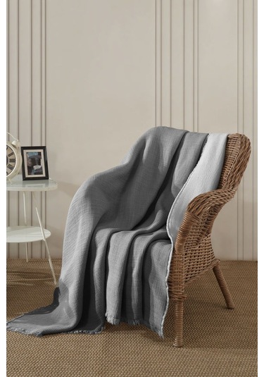 Elart Rubby Müslin Pike Çift Kişilik 210x230 Cm Antrasit Antrasit