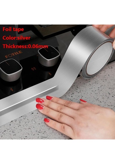 Lavabo Su Geçirmez Etiket Anti-kalıp Bant Tezgah Tuvalet Boşluğu Isı Yalıtımı Alüminyum Folyo Bant Banyo Mutfak Için