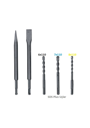 Sds Plus Uç Murç ve Keski Seti 5'li